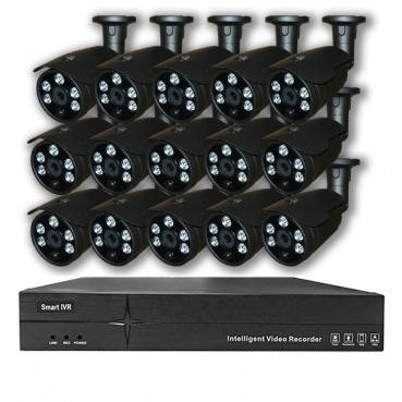 Système vidéosurveillance NVR 15 caméras flash